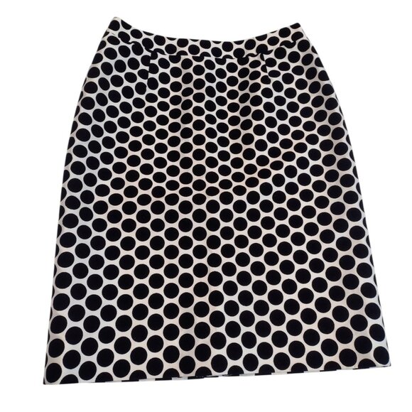 Per Se Silk Velvet Pencil Skirt Size 12 Polka Dot Career Party Lined - Picture 1 of 7